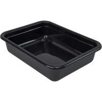 All-Purpose Flat-Bottom Storage Tub, 5" H x 17" D x 22" L, Plastic, Black Seagulf Marine Industries Inc.