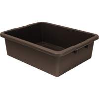All-Purpose Ribbed-Bottom Storage Tub, 7" H x 17" D x 22" L, Plastic, Brown Seagulf Marine Industries Inc.