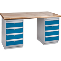 Pre-Designed Workbench, Dual Drawers, 2500 lbs. Cap., 72" W x 30" D, 34" H Seagulf Marine Industries Inc.