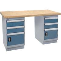 Pre-Designed Workbench, Dual Drawers, 2500 lbs. Cap., 72" W x 36" D, 34" H Seagulf Marine Industries Inc.