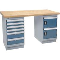 Heavy-Duty Workbench, Door & Drawers, 1500 lbs. Cap., 72" W x 36" D, 34" H Seagulf Marine Industries Inc.