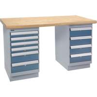 Heavy-Duty Workbench, Dual Drawers, 1500 lbs. Cap., 72" W x 36" D, 34" H Seagulf Marine Industries Inc.