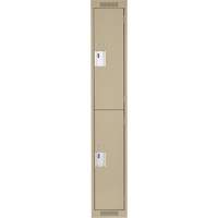 Casiers Clean Line, 2 niveaux, 12" x 18" x 72", Acier, Beige, Rivet (assembl&eacute;) Seagulf Marine Industries Inc.
