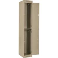 Clean Line Lockers, 2 -tier, Bank of 4, 48" x 18" x 72", Steel, Beige, Rivet (Assembled) Seagulf Marine Industries Inc.