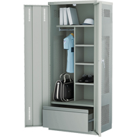Casier de luxe pour &eacute;quipement, Acier, 36" la x 24" p x 72" h, Gris Seagulf Marine Industries Inc.