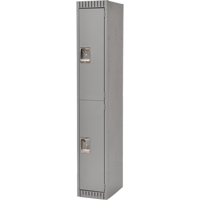 Lockers, 2 -tier, 12" x 18" x 72", Steel, Grey, Knocked Down Seagulf Marine Industries Inc.