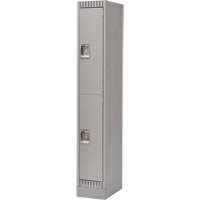 Assembled Lockers, 2 -tier, 12" x 18" x 72", Steel, Grey, Rivet (Assembled) Seagulf Marine Industries Inc.