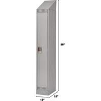 Lockers, 12" x 18" x 86", Steel, Grey, Knocked Down Seagulf Marine Industries Inc.