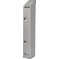 Assembled Lockers, 2 -tier, 12" x 18" x 72", Steel, Grey, Rivet (Assembled) Seagulf Marine Industries Inc.