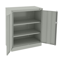 Counter High Cabinet, Steel, 2 Shelves, 42" H x 36" W x 18" D, Light Grey Seagulf Marine Industries Inc.