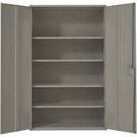 Extra Wide Hi-Boy Storage Cabinet, Steel, 4 Shelves, 72" H x 48" W x 24" D, Grey Seagulf Marine Industries Inc.