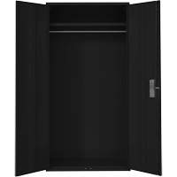 Wardrobe Storage Cabinet, Steel, 36" W x 18" D x 72" H, Black Seagulf Marine Industries Inc.