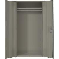 Wardrobe Storage Cabinet, Steel, 36" W x 18" D x 72" H, Grey Seagulf Marine Industries Inc.