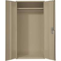 Wardrobe Storage Cabinet, Steel, 36" W x 18" D x 72" H, Beige Seagulf Marine Industries Inc.