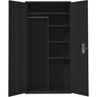 Combination Storage Cabinet, Steel, 6 Shelves, 72" H x 36" W x 18" D, Black Seagulf Marine Industries Inc.