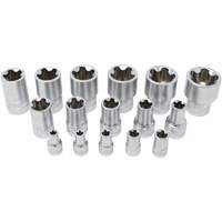 Jeu de douilles TORX EPR &agrave; 5 pans, 16 Morceaux, Prise de 1/4"/3/8"/1/2" Seagulf Marine Industries Inc.