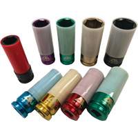 Jeu de douilles &agrave; chocs principales &agrave; paroi mince, 9 Morceaux, Prise de 1/2" Seagulf Marine Industries Inc.