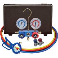 Automotive Manifold Gauge Set with Manual Couplers & 3-in-1 Side Mount Can Tap Valve Seagulf Marine Industries Inc.