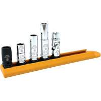 Chrome Finish Socket Set with Rail, 5 Pieces, 1/4" Drive Size Seagulf Marine Industries Inc.
