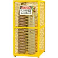 Gas Cylinder Storage Cabinet, 9 Cylinder Capacity, 30" W x 30" D x 71-3/4" H, Yellow Seagulf Marine Industries Inc.