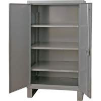 Extra Heavy-Duty Cabinet, Steel, 3 Shelves, 66" H x 48" W x 24" D, Grey Seagulf Marine Industries Inc.