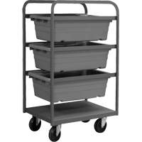 Mobile Tub Rack, Double-sided, 3 bins, 26" W x 18" D x 42" H Seagulf Marine Industries Inc.