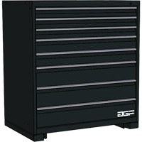 Modular Drawer Cabinet, 8 Drawers, 36" W x 24" D x 40" H, Black Seagulf Marine Industries Inc.