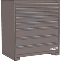 Modular Drawer Cabinet, 8 Drawers, 36" W x 24" D x 40" H, Grey Seagulf Marine Industries Inc.