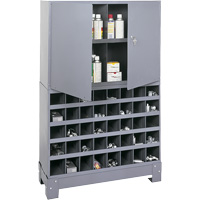 Modular Small Parts Storage Unit, Steel, 0 Drawers, 33-3/4" x 12-1/4" x 53-1/2", Grey Seagulf Marine Industries Inc.