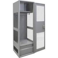 Casier pour &eacute;quipement avec porte, Acier, 24" la x 24" p x 72" h, Gris Seagulf Marine Industries Inc.
