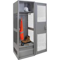 Casier pour &eacute;quipement avec porte, Acier, 24" la x 24" p x 72" h, Gris Seagulf Marine Industries Inc.
