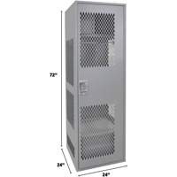 Casier pour &eacute;quipement avec porte, Acier, 24" la x 24" p x 72" h, Gris Seagulf Marine Industries Inc.