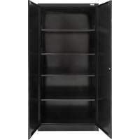 Hi-Boy Storage Cabinet, Steel, 4 Shelves, 72" H x 36" W x 18" D, Black Seagulf Marine Industries Inc.