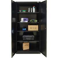 Hi-Boy Storage Cabinet, Steel, 4 Shelves, 72" H x 36" W x 18" D, Black Seagulf Marine Industries Inc.