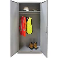 Wardrobe Storage Cabinet, Steel, 36" W x 18" D x 72" H, Grey Seagulf Marine Industries Inc.
