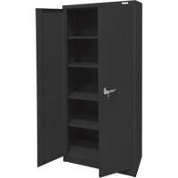 Armoire d'entreposage, Acier, 4 Tablettes, 66" h x 30" la x 15" P, Noir Seagulf Marine Industries Inc.