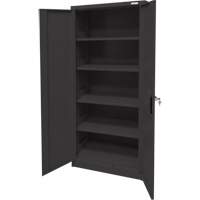 Armoire d'entreposage, Acier, 4 Tablettes, 66" h x 30" la x 15" P, Noir Seagulf Marine Industries Inc.