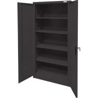 Armoire d'entreposage, Acier, 4 Tablettes, 78" h x 36" la x 24" P, Noir Seagulf Marine Industries Inc.