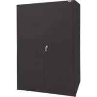 Armoire d'entreposage, Acier, 4 Tablettes, 78" h x 48" la x 24" P, Noir Seagulf Marine Industries Inc.