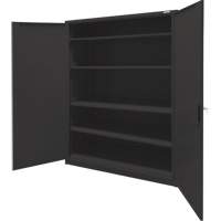 Armoire d'entreposage, Acier, 4 Tablettes, 78" h x 48" la x 24" P, Noir Seagulf Marine Industries Inc.