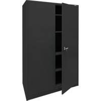 Armoire d'entreposage, Acier, 4 Tablettes, 78" h x 48" la x 24" P, Noir Seagulf Marine Industries Inc.
