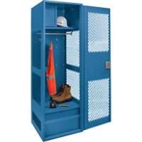 Gear Locker with Door, Steel, 24" W x 18" D x 72" H, Dark Blue Seagulf Marine Industries Inc.