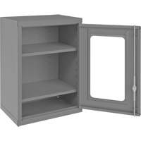 Wall-Mountable Storage Cabinet with Clearview Doors, 26-15/16" H x 18-1/8" W x 13-11/16" D, 2 Shelves, Steel, Grey Seagulf Marine Industries Inc.