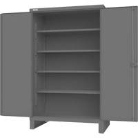 Cabinet with Recessed Pegboard Doors, Steel, 4 Shelves, 78" H x 48" W x 30" D, Grey Seagulf Marine Industries Inc.