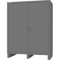 Cabinet with Recessed Doors, Steel, 4 Shelves, 78" H x 60" W x 30" D, Grey Seagulf Marine Industries Inc.