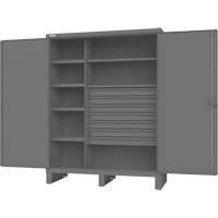 Wardrobe Cabinet with Standard Recessed Doors, Steel, 60" W x 24" D x 78" H, Grey Seagulf Marine Industries Inc.