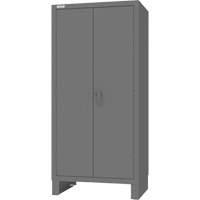 Cabinet with Hanging Bar & Standard Recessed Doors, Steel, 78" H x 36" W x 24" D, Grey Seagulf Marine Industries Inc.