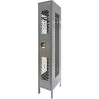 Vented Lockers, 12" x 18" x 78", Steel, Grey, Knocked Down, Perforated Seagulf Marine Industries Inc.