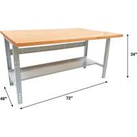 Industrial Modular Workbench, 1000 lbs. Cap., 72" W x 48" D Seagulf Marine Industries Inc.