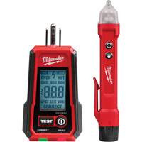 Voltage Detector with LED & GFCI Receptacle Tester Kit, 50 V - 1000 V, Display & Sound Alert Seagulf Marine Industries Inc.